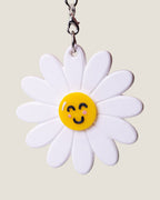 3D printed smiling daisy spinner keychain