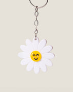3D printed smiling daisy spinner keychain